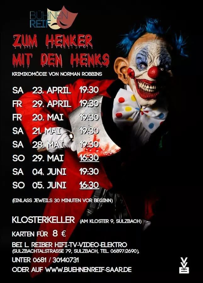 Plakat der Produktion Zum Henker mit den Henks! (2016)