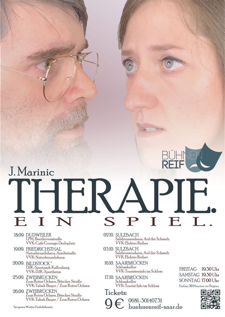 Plakat der Produktion Therapie. Ein Spiel. (2020)