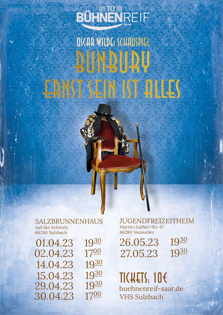 Plakat der Produktion Bunbury (2023)