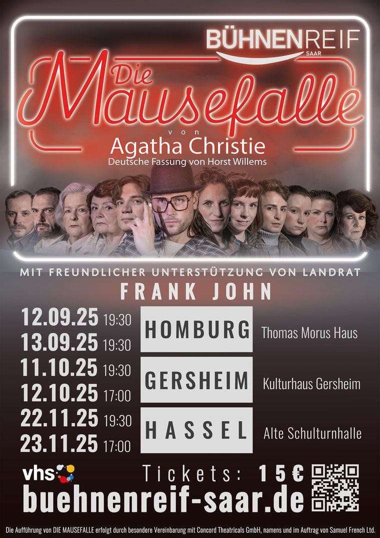 Plakat der Produktion Die Mausefalle (2025)