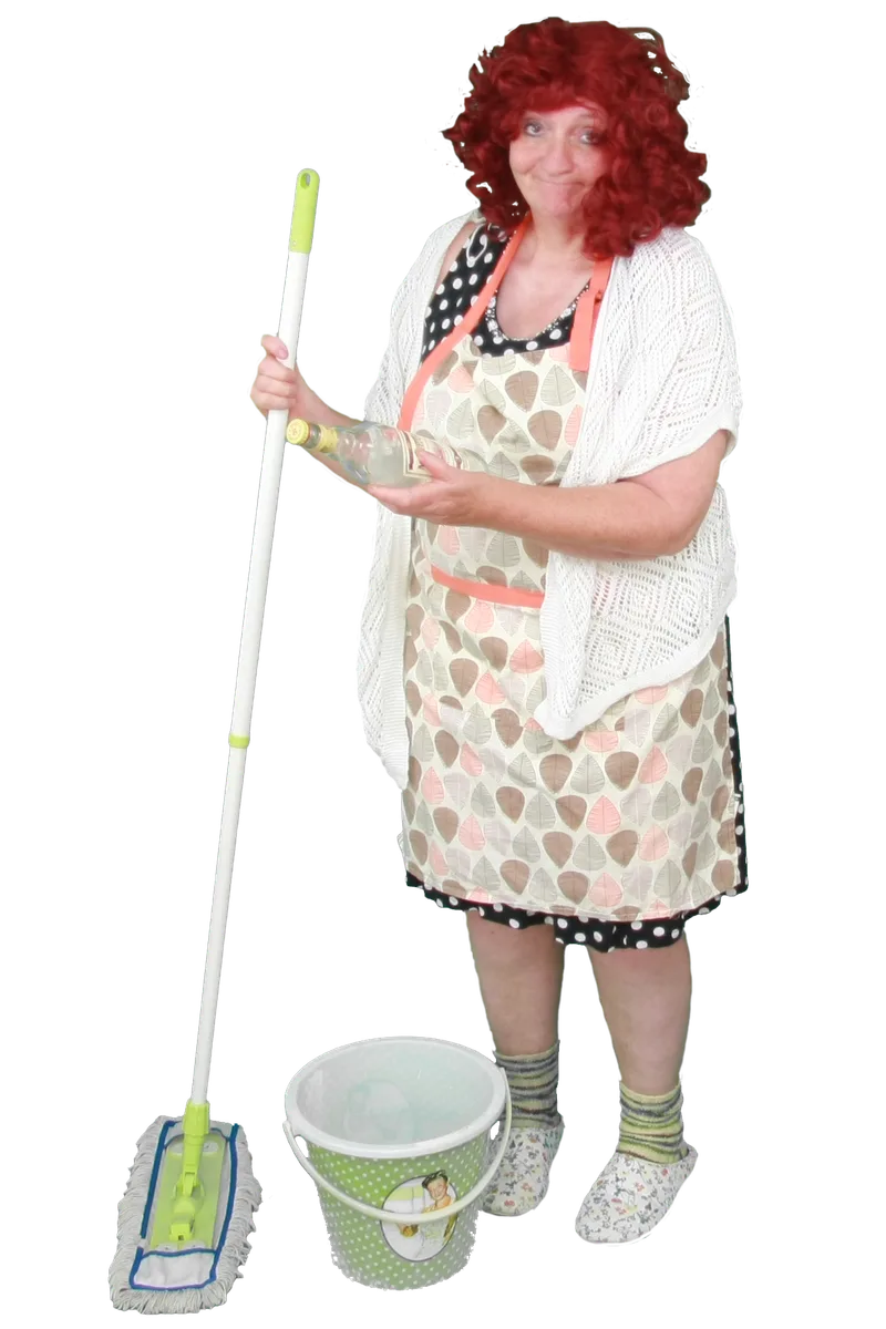 Iris Cygan als Dotty Odley oder Mrs. Clackett in „Der nackte Wahnsinn“ (2019)